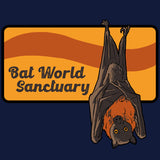 Bat World Sanctuary - Midweight French Terry Pullover Hoody - Navy/Heather Gray