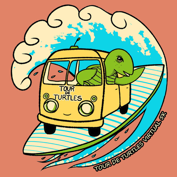 Tour de Turtles - Ladies V-Neck - Light Orange