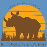 Rhino Conservation Partners - Allmade® Women's ECO-FRIENDLY Tri-Blend Muscle tank - Azure Blue