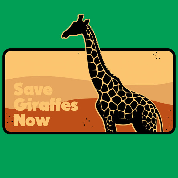 Save Giraffes Now - Ladies Racerback Tank - Kelly