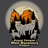 Grand Canyon Wolf Recovery Project - Midweight French Terry Pullover Hoody - Heavy Metal