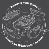 American Whitewater - Midweight French Terry Pullover Hoody - Heavy Metal