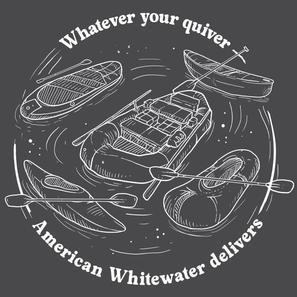 American Whitewater - Midweight French Terry Pullover Hoody - Heavy Metal