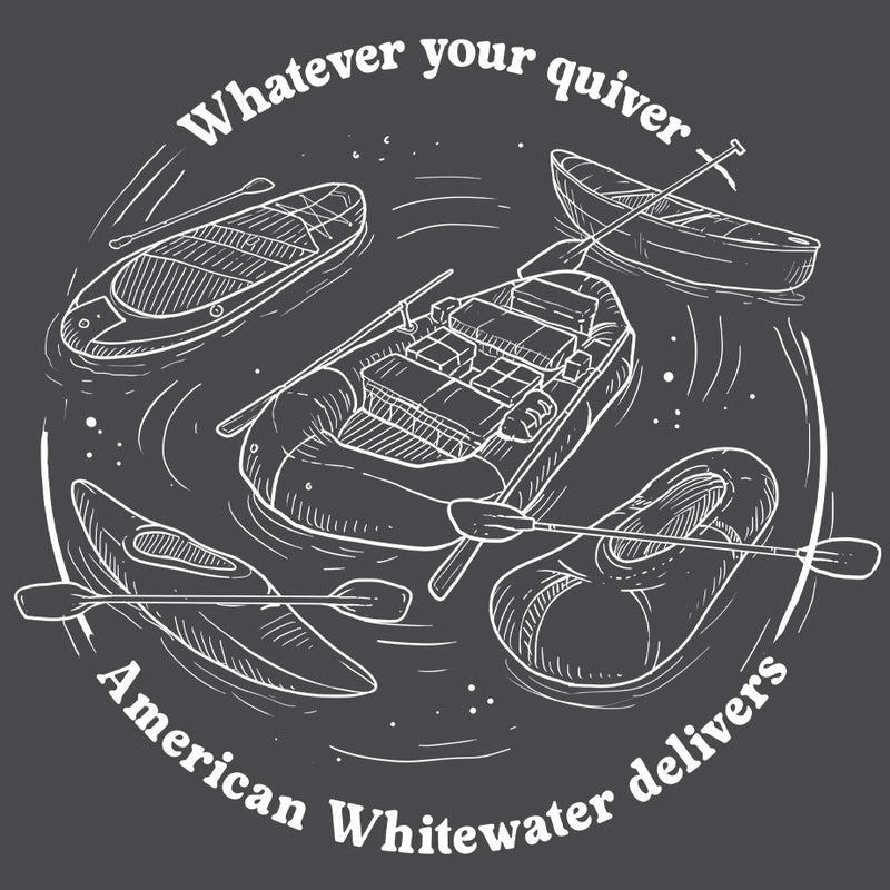 American Whitewater - Midweight French Terry Pullover Hoody - Heavy Metal