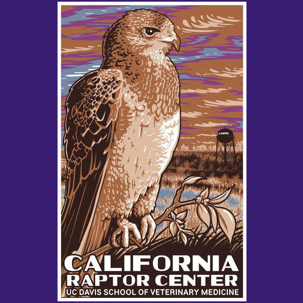California Raptor Center - Ladies Racerback Tank - Purple Rush