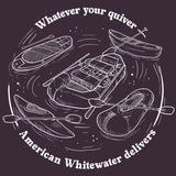 American Whitewater - EcoBlend Hooded Tee - Eggplant