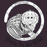 Jungle Friends - EcoBlend Hooded Tee - Eggplant