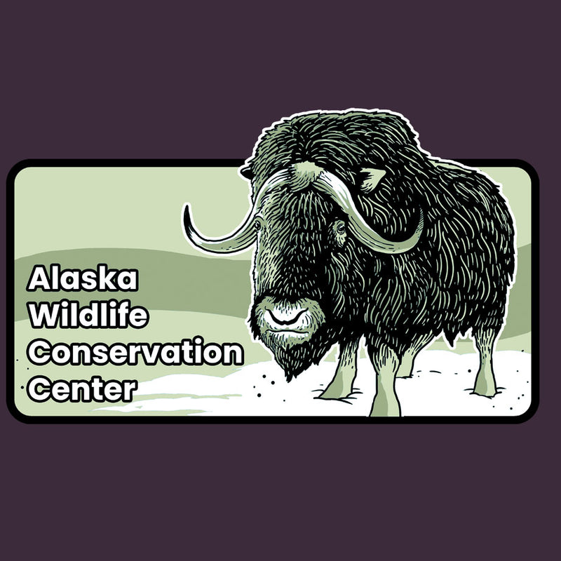Alaska Wildlife Conservation Center - EcoBlend Hooded Tee - Eggplant