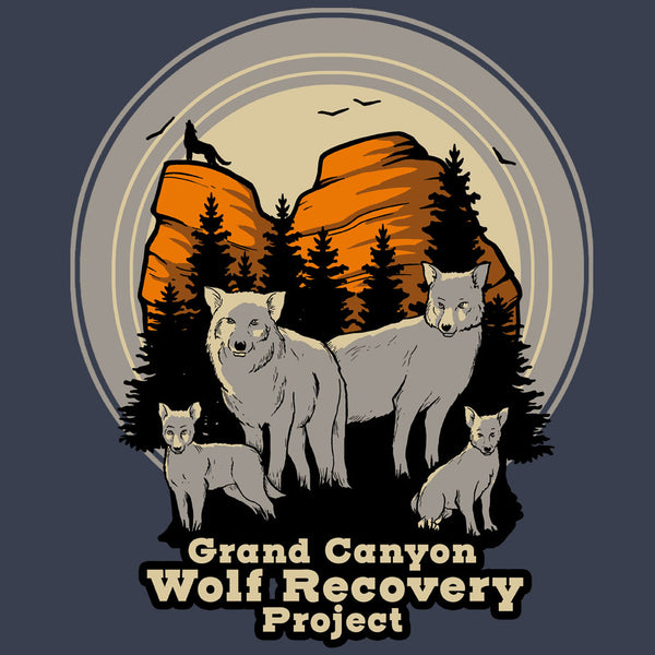 Grand Canyon Wolf Recovery Project - EcoBlend Hooded Tee - Water