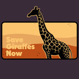 Save Giraffes Now - EcoBlend Hooded Tee - Eggplant