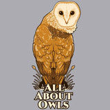All About Owls - Ladies Tank - Heather Gray