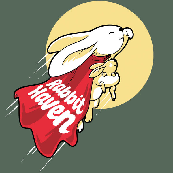 Rabbit Haven - EcoBlend Hooded Tee - Asparagus