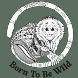 Jungle Friends - EcoBlend Hooded Tee - Asparagus