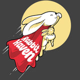 Rabbit Haven - EcoBlend Hooded Tee - Charcoal