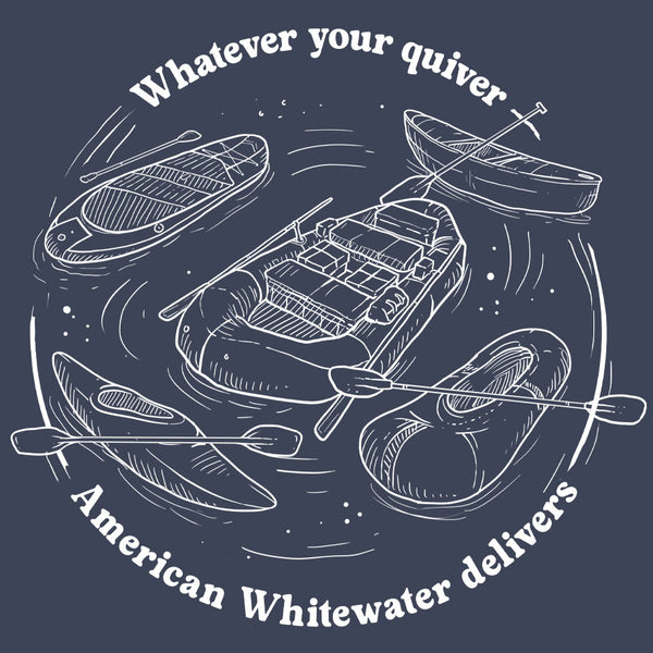 American Whitewater - EcoBlend Hooded Tee - Water