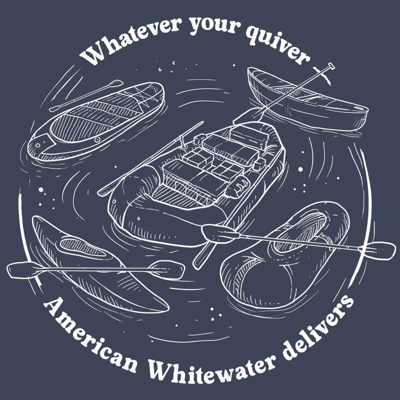 American Whitewater - EcoBlend Hooded Tee - Water