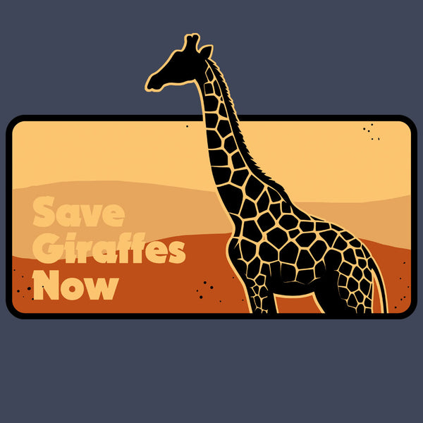 Save Giraffes Now - EcoBlend Hooded Tee - Water