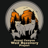 Grand Canyon Wolf Recovery Project - Gildan Adult Heavy Blend™ 8 oz., 50/50 Hooded Sweatshirt - Black