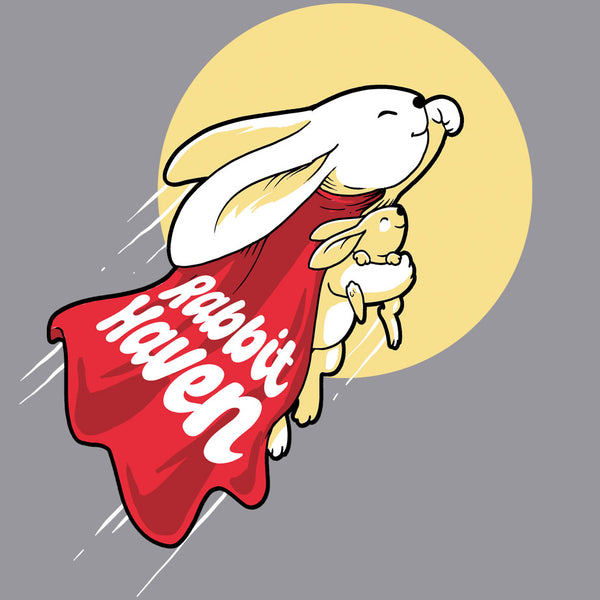 Rabbit Haven - Gildan Adult Heavy Blend™ 8 oz., 50/50 Hooded Sweatshirt - Graphite Heather