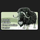 Alaska Wildlife Conservation Center - Gildan Adult Heavy Blend™ 8 oz., 50/50 Hooded Sweatshirt - Black