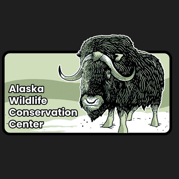 Alaska Wildlife Conservation Center - Gildan Adult Heavy Blend™ 8 oz., 50/50 Hooded Sweatshirt - Black