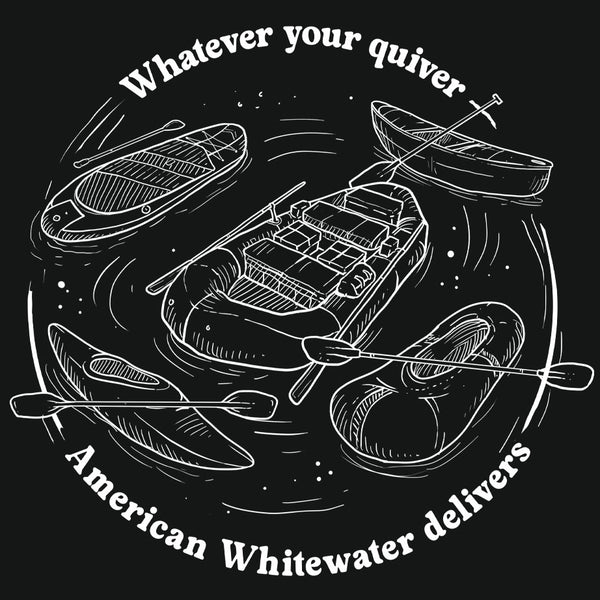American Whitewater - Gildan Adult Heavy Blend™ 8 oz., 50/50 Hooded Sweatshirt - Black