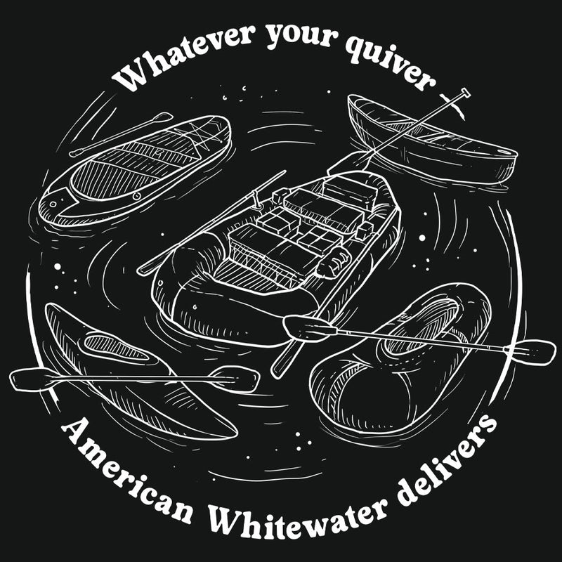 American Whitewater - Gildan Adult Heavy Blend™ 8 oz., 50/50 Hooded Sweatshirt - Black