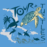 Tour de Turtles - Allmade® Unisex ECO-BLEND Hoodie Tee - Azure Blue