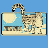 Snow Leopard Trust - Allmade® Unisex ECO-BLEND Hoodie Tee - Azure Blue