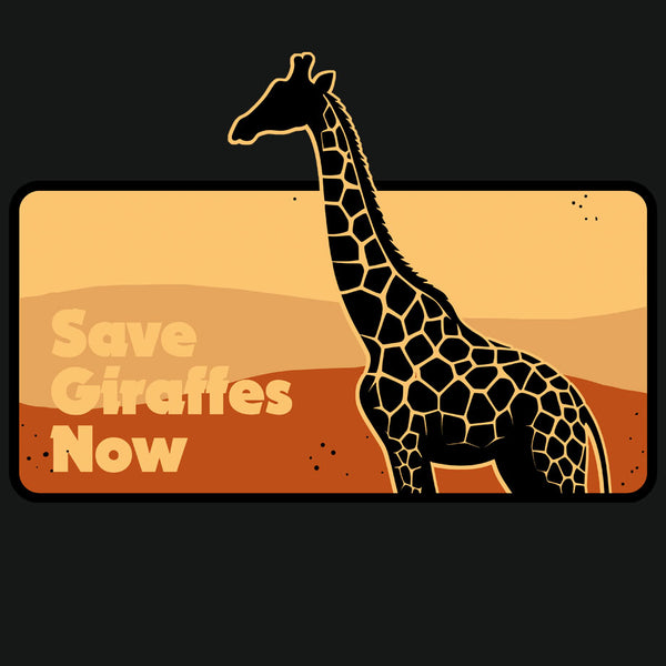 Save Giraffes Now - Ladies Triblend Dolman - Vintage Black