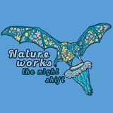 Bat World Sanctuary - Allmade® Unisex ECO-BLEND Hoodie Tee - Azure Blue