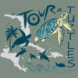 Tour de Turtles - Allmade® Unisex ORGANIC CVC Fleece Pullover Hoodie - Matcha Green