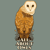 All About Owls - Allmade® Unisex ORGANIC CVC Fleece Pullover Hoodie - Matcha Green