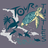 Tour de Turtles - Allmade® Unisex ORGANIC CVC Fleece Pullover Hoodie - Cosmic Purple
