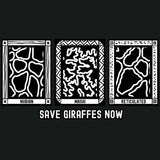 Save Giraffes Now - Allmade® Unisex ORGANIC CVC Fleece Pullover Hoodie - Deep Black