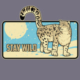 Snow Leopard Trust - Allmade® Unisex ORGANIC CVC Fleece Pullover Hoodie - Cosmic Purple