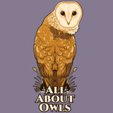 All About Owls - 100% ORGANIC Adult Allmade® Tee - Cosmic Purple