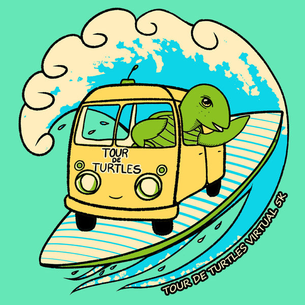 Tour de Turtles - Sport-Tek Posi-UV Pro Tee - Bright Sea Foam
