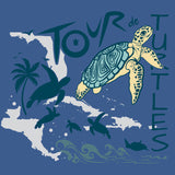Tour de Turtles - Gildan Adult Heavy Blend™ 8 oz., 50/50 Hooded Sweatshirt - Heather Deep Royal