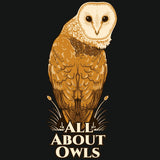 All About Owls - Gildan Adult Heavy Blend™ 8 oz., 50/50 Hooded Sweatshirt - Black