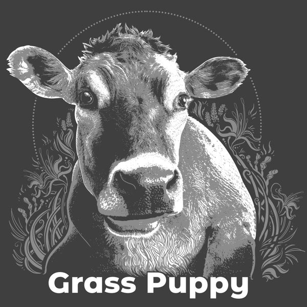 Grass Puppy - 3/4-Sleeve Raglan - Vintage Black/Vintage Black