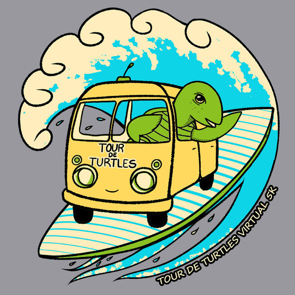 Tour De Turtles - Gildan Adult Heavy Blend™ 8 oz., 50/50 Hooded Sweatshirt - Heather Gray
