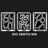 Save Giraffes Now - Gildan Adult Heavy Blend™ 8 oz., 50/50 Hooded Sweatshirt - Black
