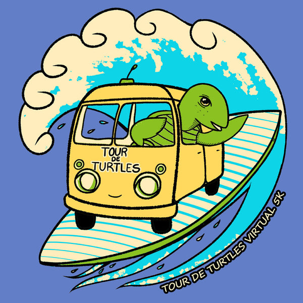 Tour De Turtles - Gildan Adult Heavy Blend™ 8 oz., 50/50 Hooded Sweatshirt - Heather Royal Blue