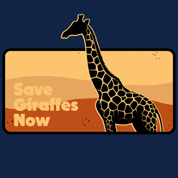 Save Giraffes Now - 100% ORGANIC Adult - Navy