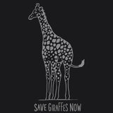 Save Giraffes Now - Adult Long Sleeve - Black