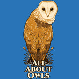 All About Owls - 100% ORGANIC Adult Allmade® Tee - Beacon Blue