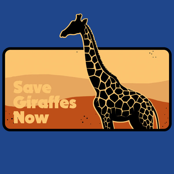 Save Giraffes Now - Adult - Cool Blue