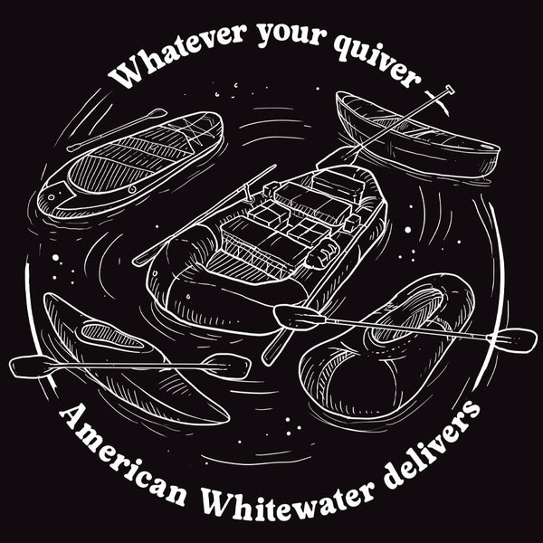American Whitewater - Adult Long Sleeve - Black