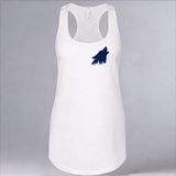 Rocky Mountain Wolf Project - Ladies Racerback Tank - White